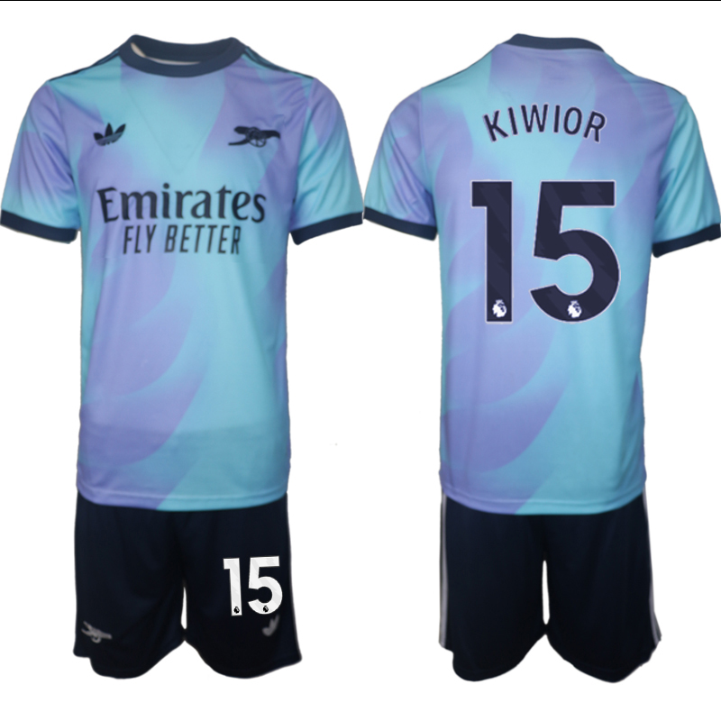 Men 2024-2025 Club Arsenal away Purple blue #15 Soccer Jersey->arsenal jersey->Soccer Club Jersey
